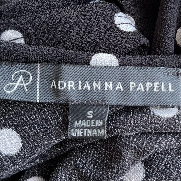 •Adrianna Papell• Polka Dot Front-Tie Top - Size Small - Picture 2 of 11